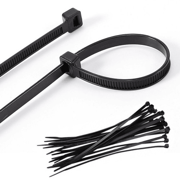 Amarra Cable 200 x 2.5 mm Negra (Bolsa 100 Unidades) 