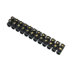 Regleta de Conexión 4mm Negra 12 Bornes