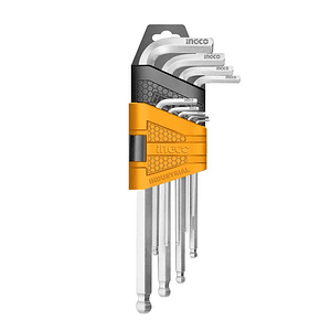 Set llaves Allen Punta de Bola Industrial 9 Piezas 1.5-10mm