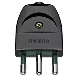 Enchufe Macho Volante Color Negro 2P+T 16A 250V
