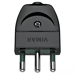 Enchufe Macho Volante Color Negro 2P+T 16A 250V