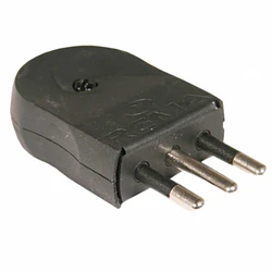 Enchufe Macho Volante Convertible Color Negro 2P+T 10A 250V