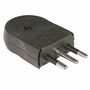 Enchufe Macho Volante Convertible Color Negro 2P+T 10A 250V