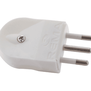 Enchufe Macho Volante Convertible Color Blanco 2P+T 10A 250V