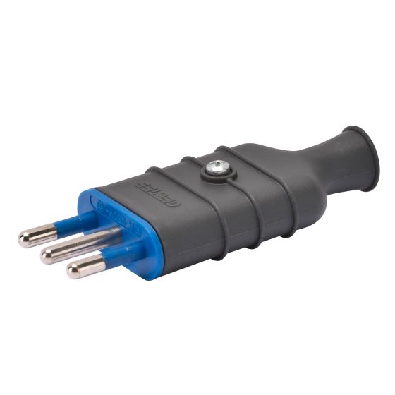 Enchufe Macho Volante Color Gris 2P+T 16A 250V