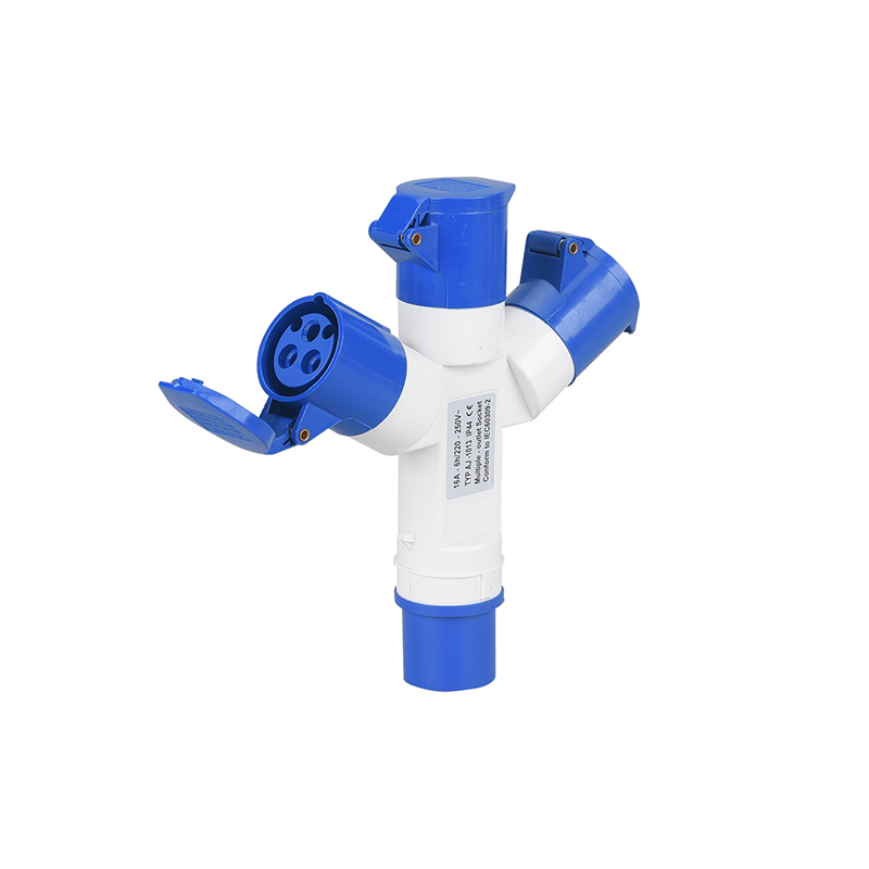 Adaptador Industrial Multiple 3 Salidas 16A 220V