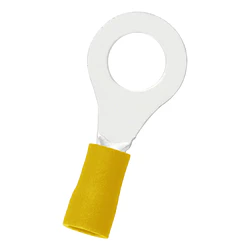 Terminal Redondo Aislado 12-10 AWG 5.3mm Amarillo (100 Un)