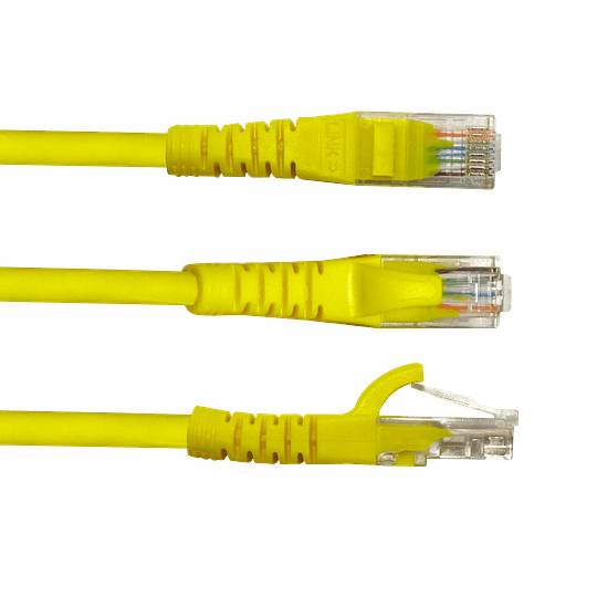 Cable de Red 30cm Amarillo 4 Unidades Categoría 5E