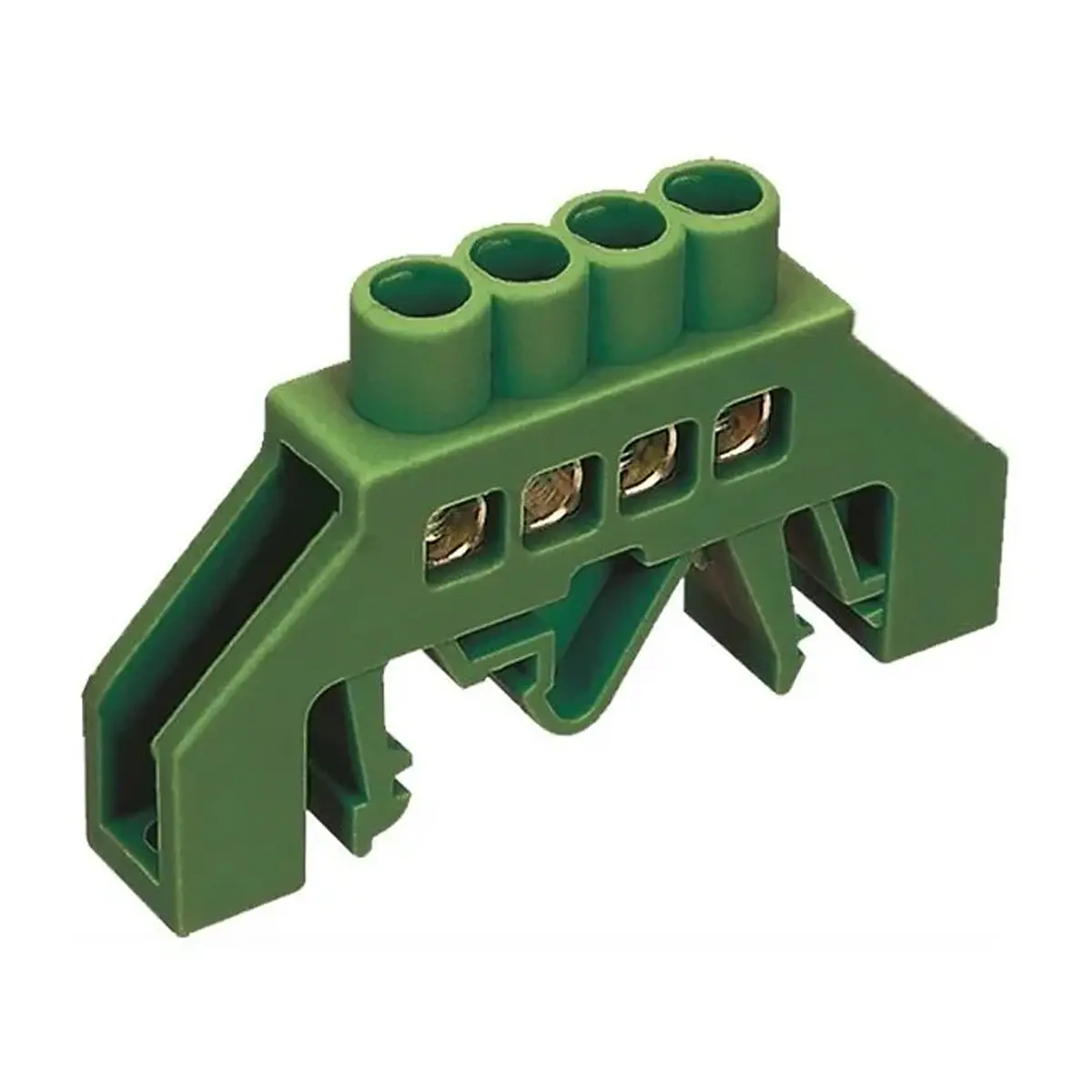 Regleta de Conexión Aislada a Riel DIN Color Verde 4 polos | Diartek ...