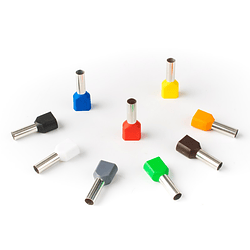 Terminal Ferrul Doble con Aislación 6mm 10AWG (100 Unidades)