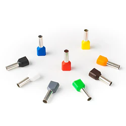 Terminal Ferrul Doble con Aislación 10mm 8AWG (100 Unidades)