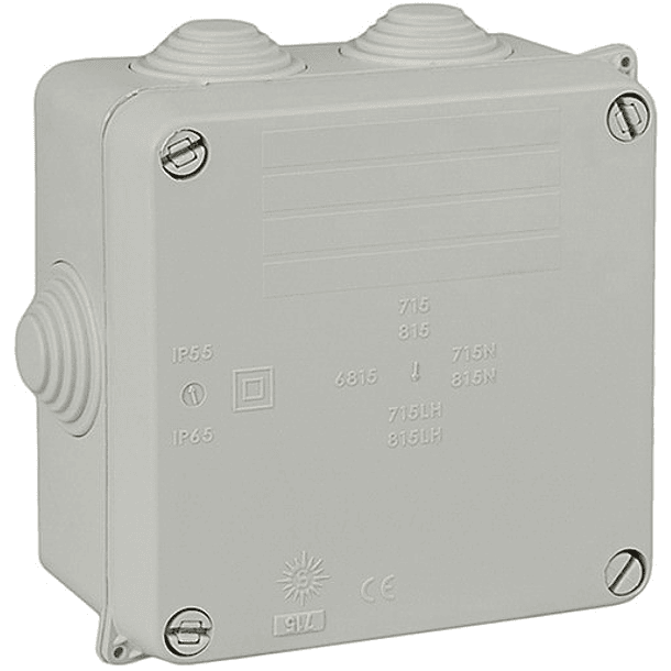 Caja Estanca 110x110x60mm IP55 / IK07- Con Conos Solera  Diartek -  Materiales Eléctricos y Soluciones Tecnológicas