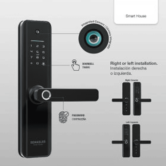 Cerradura Biométrica Inteligente Smart WIFI Con Cámara