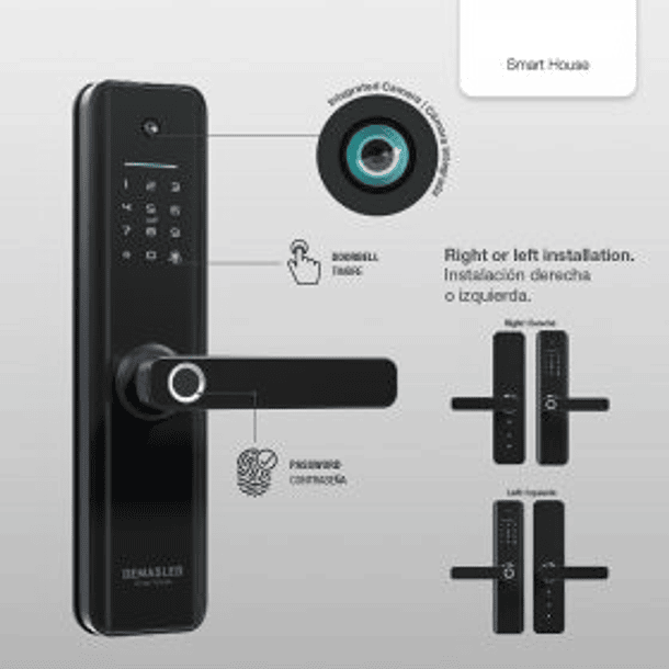 Cerradura Biometrica Inteligente Smart WIFI Con Camara 3