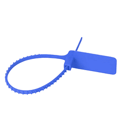 Sello de Seguridad Plástico Ajustable 230mm 100un Azul