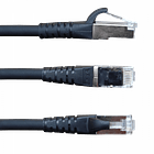 Cable de Red Negro S/FTP Categoria 6 1 Metro 1