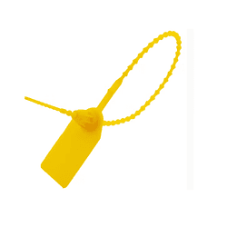 Sello de Seguridad Plástico Ajustable 250mm 100un Amarillo