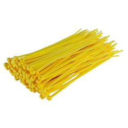 Amarra Cable 150 x 3.6 mm Amarillo (Bolsa 100 Unidades)
