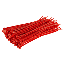 Amarra Cable 150 x 3.6 mm Rojo (Bolsa 100 Unidades)
