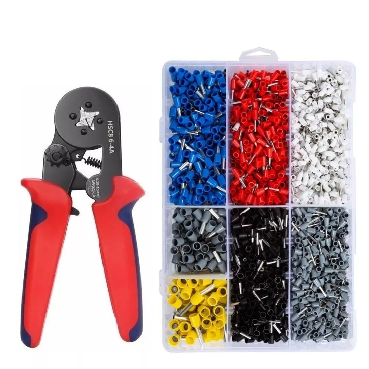 Kit Aprieta Ferrules Hexagonal 0.25-10mm2 + 2000 Ferrules
