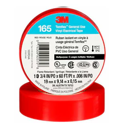 Cinta Aisladora Temflex 165 19mm x 9,14 metros Rojo 3M