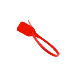 Sello de Seguridad Plástico Ajustable 360mm 100un Rojo