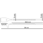 Sello de Seguridad Plástico Ajustable 360mm 100un Blanco 2