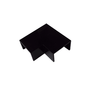 Angulo Plano PVC 20x10mm Negro