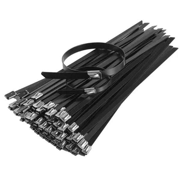 Amarra Acero Inoxidable con Poliéster Negro 520x4,6mm 100Un 1