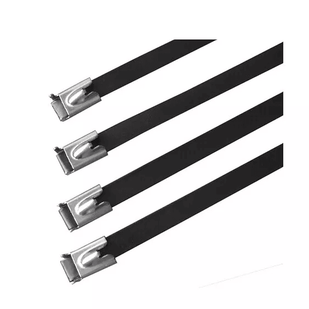 Amarra Acero Inoxidable con Poliéster Negro 680x4,6mm 100Un 2