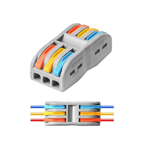 Conector Rápido Fast Clip Universal 3 Entrada 3 Salidas 3