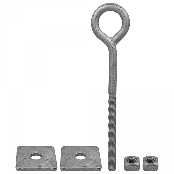 Perno Galvanizado Ojo 5/8” x 9” con Tuerca 2