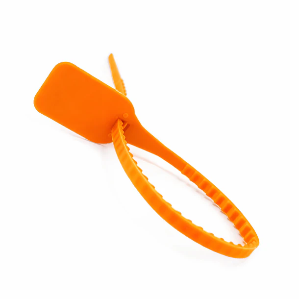 Sello de Seguridad Plástico Ajustable 360mm 100un Naranjo 1