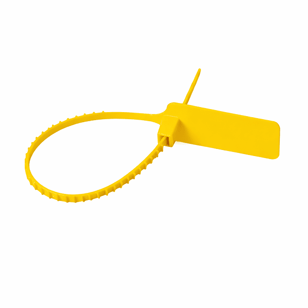 Sello de Seguridad Plástico Ajustable 230mm 100un Amarillo 1