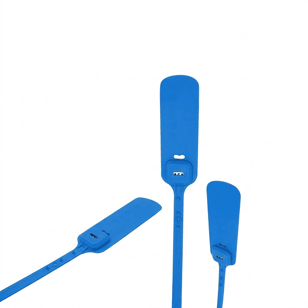 Sello de Seguridad Inserto Metálico 400mm 100un Azul 7mm 1