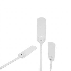 Sello de Seguridad Inserto Metálico 400mm 100un Blanco 7mm