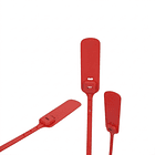 Sello de Seguridad Inserto Metálico 400mm 100un Rojo 7mm 1