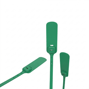 Sello de Seguridad Inserto Metálico 400mm 100un Verde 7mm