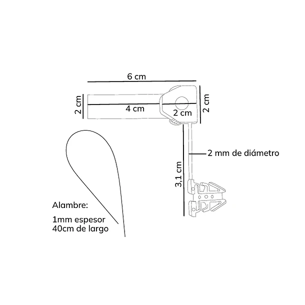 Sello de Seguridad Tipo Ancla Verde con Alambre 2