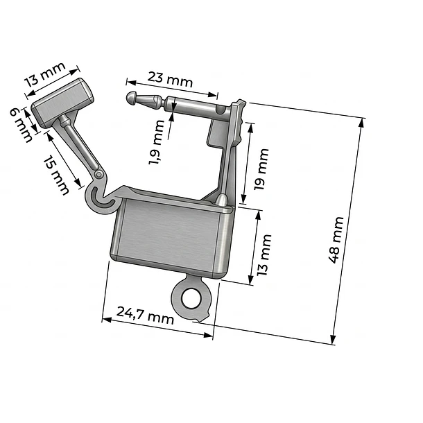 Sello de Seguridad Tipo Candado Rojo 2