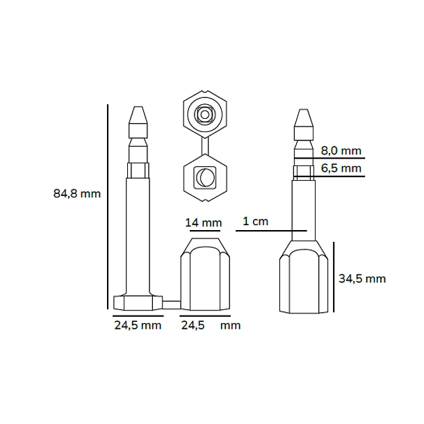 Sello de Seguridad para Contenedor Blanco 10 Unidades 3