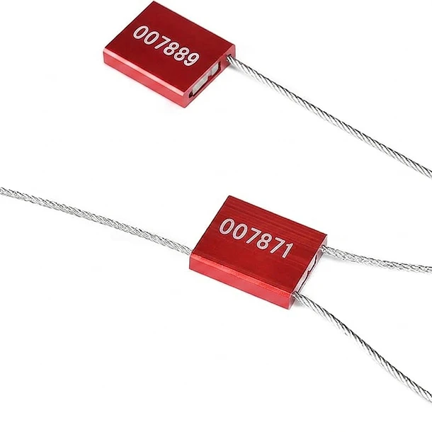 Sello de Seguridad Tipo Candado Container Rojo 10 Unidades 2