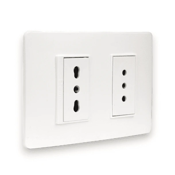 Enchufe Doble 10A+10/16A Luzica Armado Bticino Pu1293 1