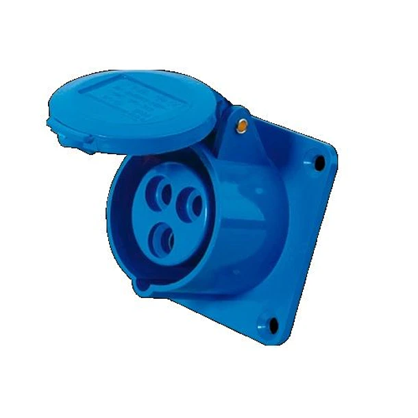 Enchufe Industrial Hembra Embutida 2P+T 16A 220V IP44 