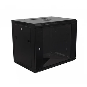 Rack Mural 9U Pared Negro con chapa 45cm Fondo Linkmade