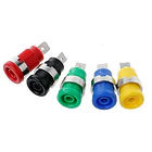 Conector Banana Aislado Blanco 4mm Hembra con Tuerca 2