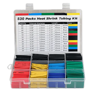 Kit Manga Termocontraibles Colores 600V Caja 530 piezas