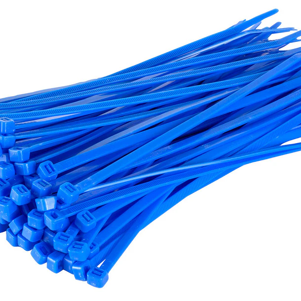 Amarra Cable 300 x 3.6 mm Azul (Bolsa 100 Unidades) 