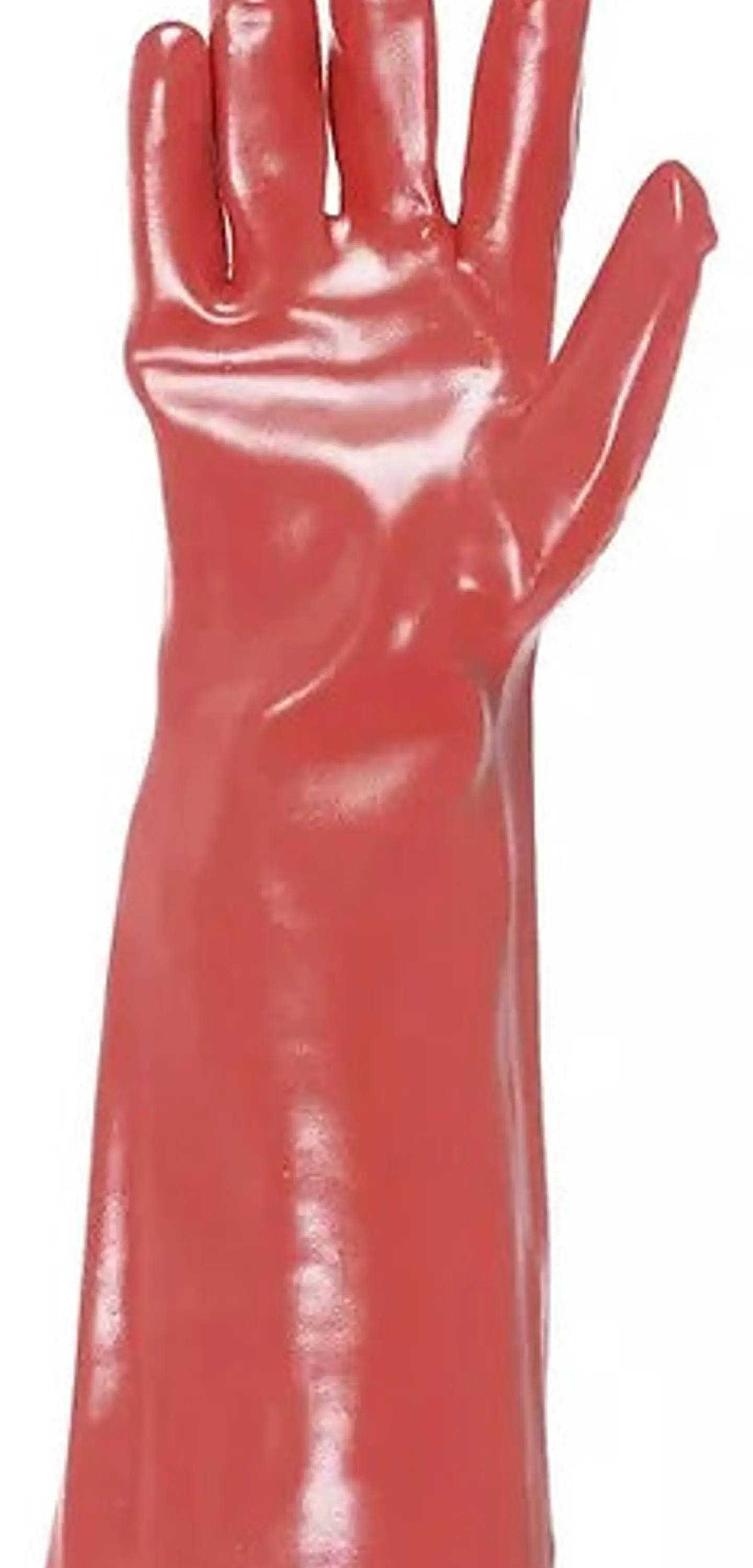 GUANTE PVC ROJO 18