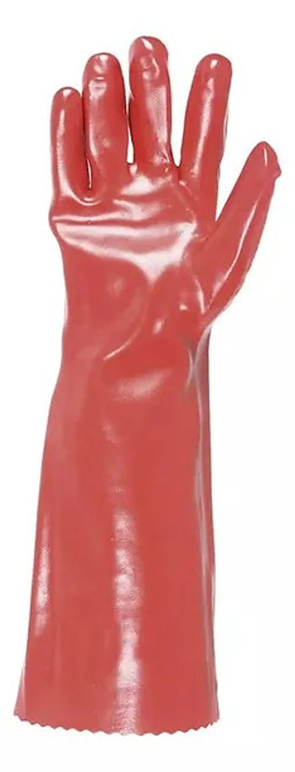 GUANTE PVC ROJO 18
